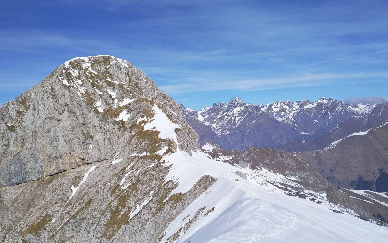 Monte Ferrante dal Rifugio Albani - Invernale